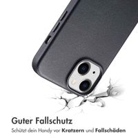 Accezz MagSafe Leather Backcover für das iPhone 14 - Onyx Black