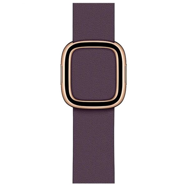 Apple Leather Band Modern Buckle für die Apple Watch Series 1-9 / SE - 38/40/41 mm / Series 10 - 42 mm - Größe M - Aubergine