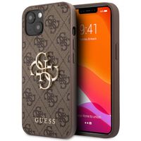 Guess 4G Metal Logo Back Cover Apple iPhone 13 Mini - Braun