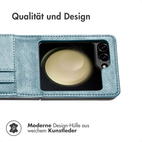 imoshion Luxuriöse Klapphülle Samsung Galaxy Z Flip 7 FE - Hellblau