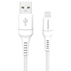 imoshion ﻿Lightning- auf USB-Kabel – nicht MFi-zertifiziert – Geflochtenes Gewebe – 0,5 m – Weiß