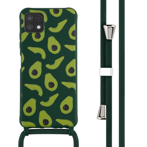 imoshion Silikonhülle design mit Band für das Samsung Galaxy A22 (5G) - Avocado Green