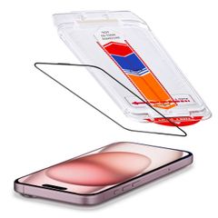 Accezz Gehärteter Glas-Schutz + Applikator Apple iPhone 16 / 15