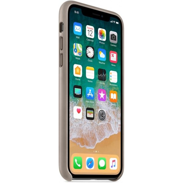 Apple Leder-Case Taupe für das iPhone X