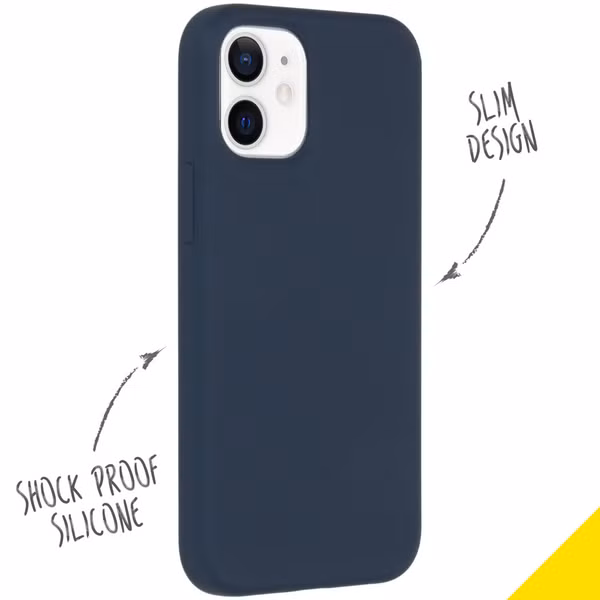 Accezz Liquid Silikoncase Apple iPhone 12 Mini - Dunkelblau