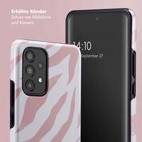 Selencia Vivid Back Cover Samsung Galaxy A53 - Colorful Zebra Old Pink