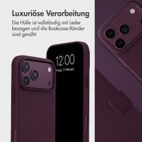 Accezz 2-in-1 Klapphülle aus Leder mit MagSafe Apple iPhone 18 Pro / 17 Pro - Heath Purple