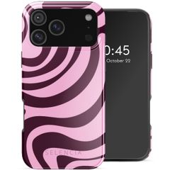 Selencia Vivid Rückabdeckung mit MagSafe Apple iPhone 18 Pro / 17 Pro - Wavy Swirl Pink Plum