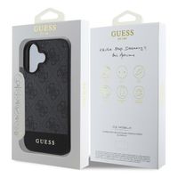 Guess Bottom Stripe 4G Back Cover Apple iPhone 16 - Grau