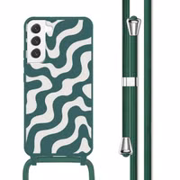 imoshion SilikonHülle design mit Band Samsung Galaxy S22 - Petrol Green Groovy