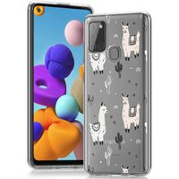 imoshion Design Hülle für das Samsung Galaxy A21s - Llama - Rosa