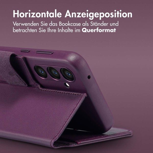 Accezz 2-in-1 Klapphülle aus Leder mit MagSafe Samsung Galaxy S24 Plus - Heath Purple