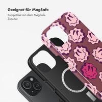 Selencia Vivid Tough Back Cover MagSafe für das iPhone 15 - Wavy Smiley Pink