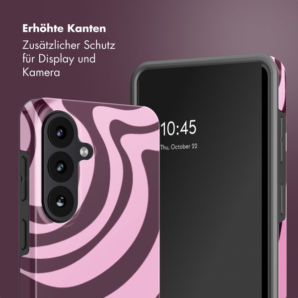 Selencia Vivid Back Cover Samsung Galaxy S26 - Wavy Swirl Pink Plum