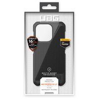 UAG Back Cover Metropolis LT für das iPhone 14 Pro - Kevlar Black