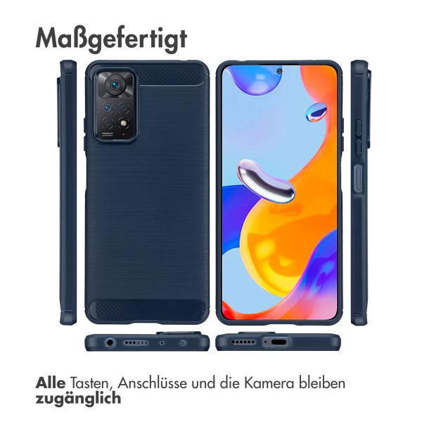imoshion Brushed Back Cover Xiaomi Redmi Note 11 Pro - Dunkelblau