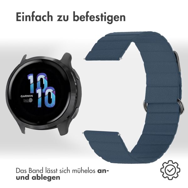 imoshion Magnetlederarmband - 22-mm-Universalanschluss - Blau