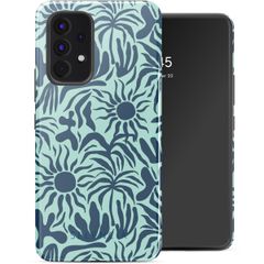 Selencia Vivid Tough Back Cover für das Samsung Galaxy A53 - Tropical Vibes Light Blue