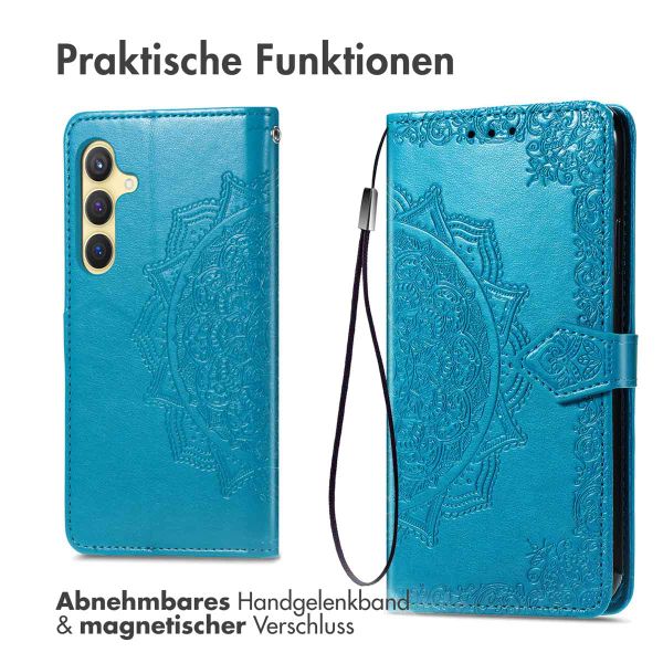 imoshion Mandala Klapphülle Samsung Galaxy S24 Plus - Türkis
