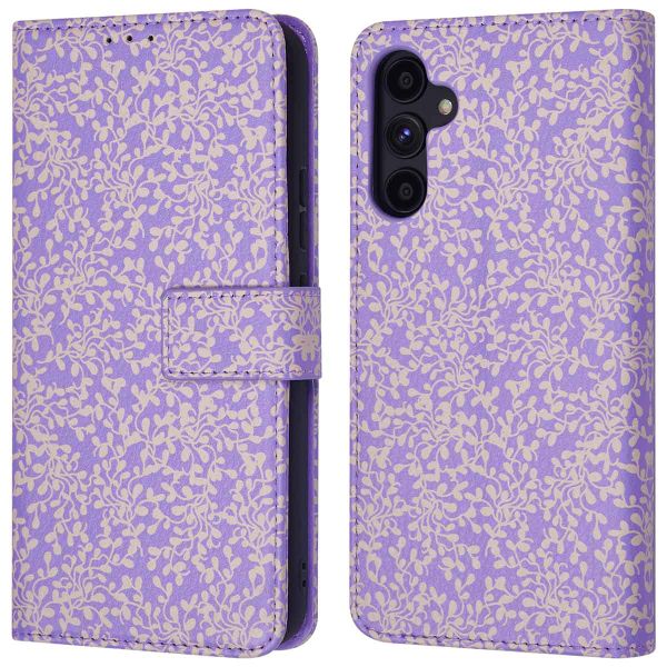 imoshion ﻿Design Klapphülle für das Samsung Galaxy A34 (5G) - Purple White Flowers