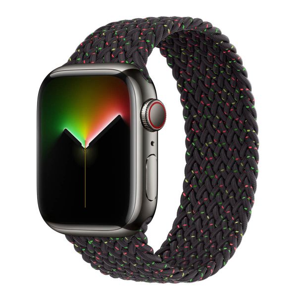 Apple 4 Pack Geflochtenes Solo Loop für Apple Watch | 38/40/41/42 mm - Größe 2 - Black Unity/ (PRODUCT)RED/ Lavender/ Lake Green
