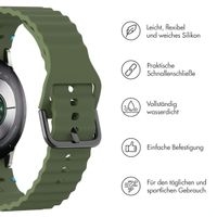 imoshion Wave Silikonarmband für das  Samsung Galaxy Watch 4 / 5 / 6 / 7 / FE (20 mm) - Dunkelgrün