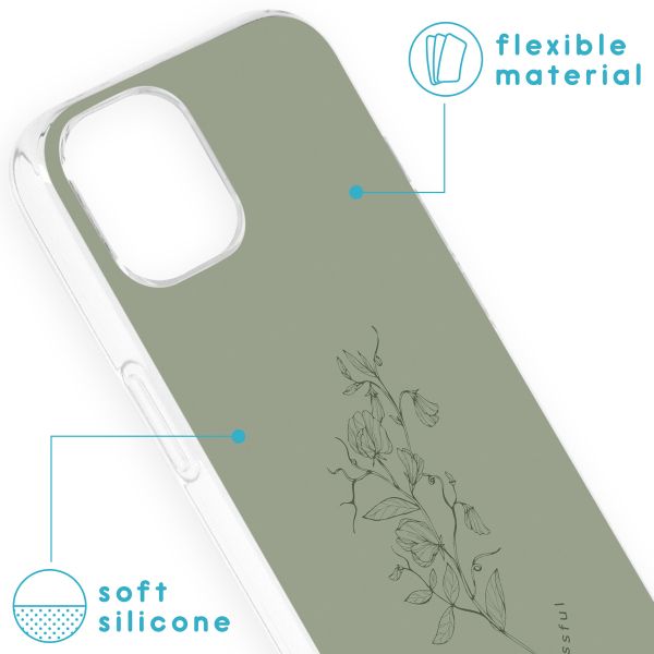 imoshion Design Hülle für das iPhone 13 - Floral Green