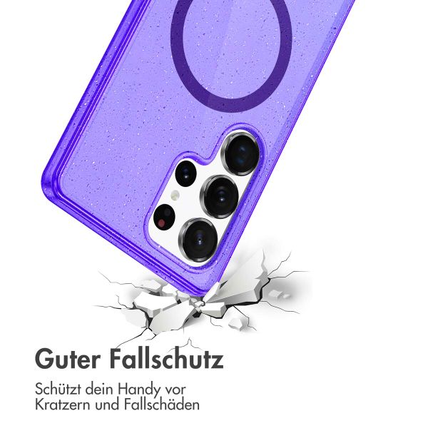 imoshion Sparkle Back Cover mit MagSafe Samsung Galaxy S25 Ultra - Glitzer Violett