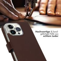 Selencia Echtleder Klapphülle iPhone 14 Pro - Braun