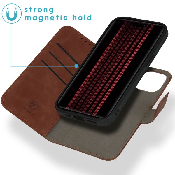 imoshion Entfernbare 2-1 Luxus Klapphülle Apple iPhone 15 - Braun