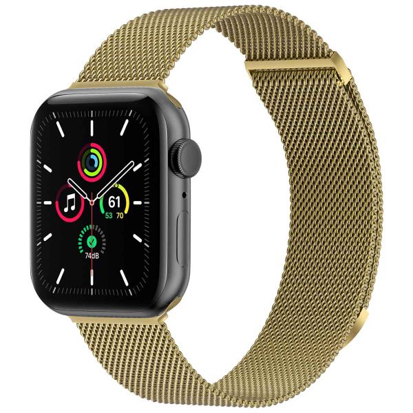 imoshion Mailändische Magnetarmband für die Apple Watch Series 1-10 / SE / Ultra (2) - 42/44/45/46/49 mm - Größe S - Gold