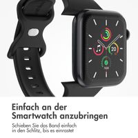 imoshion Silikonband⁺ für die Apple Watch Series 1 bis 9 / SE (38/40/41 mm) | Series 10 (42 mm) - Schwarz - Größe S/M