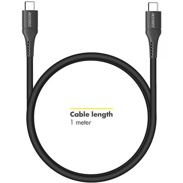 Accezz USB-C- auf USB-C-Kabel - 1 m - Schwarz