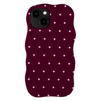 Selencia Vivid Wavy Backcover mit MagSafe Apple iPhone 14 / 13 - Happy Dots Burgundy