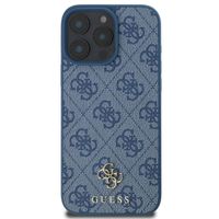 Guess 4G Metal Logo Back Cover MagSafe für das iPhone 16 Pro - Blau