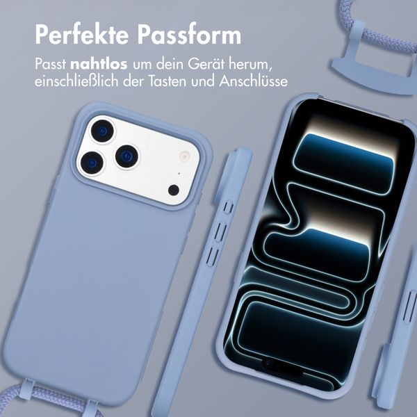 imoshion Color Backcover mit abnehmbarem Handykette und MagSafe Apple iPhone 17 Pro Max - Ash Blue