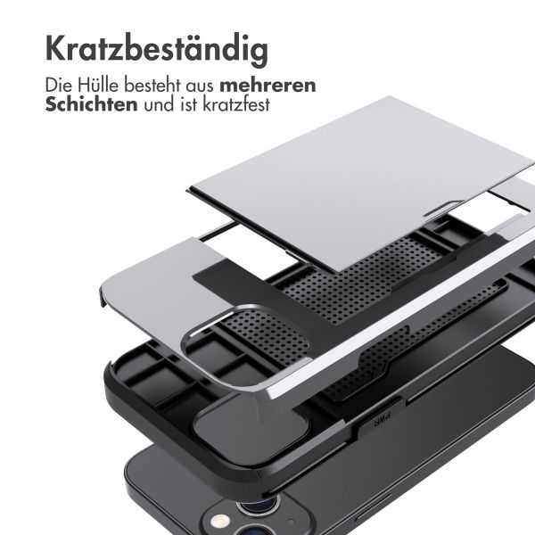 imoshion Backcover mit Kartenfach Apple iPhone 13 - Grau