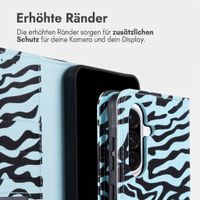 imoshion Design Klapphülle Samsung Galaxy A36 - Black Blue Stripes