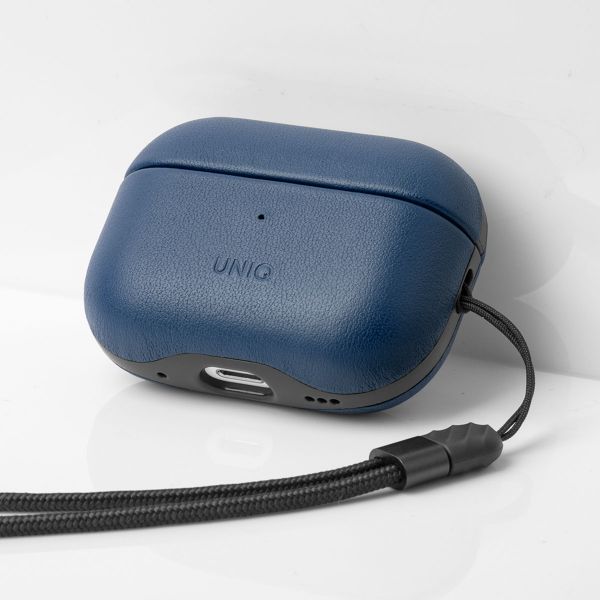 Uniq Terra Echtleder-Hülle für Apple AirPods Pro 2 - Space Blue