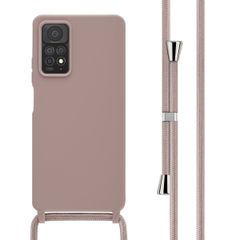 imoshion Silikonhülle mit Band für das Xiaomi Redmi Note 11 Pro - Sand Pink