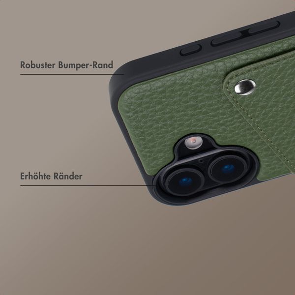 Selencia Riva Back Cover mit Kartenfach Apple iPhone 17 - Sage Green