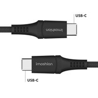 imoshion Braided USB-C-zu-USB-C Kabel - 0,5 Meter - Schwarz