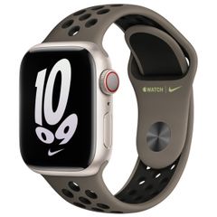Apple Nike Sport Armband für das  Apple Watch Series 1 t/m 9 / SE (38/40/41 mm) | Series 10 / 11 (42 mm) - Olive Grey / Black