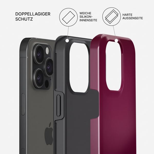 Burga Tough Back Cover MagSafe Apple iPhone 15 Pro - Dark Cherry