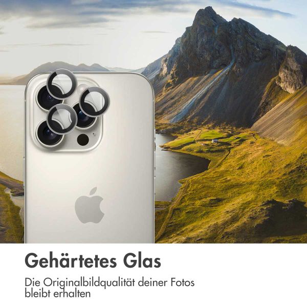 imoshion 2er-Pack Objektivschutz für Kamera für das Apple iPhone 16 Pro / 16 Pro Max - Natural / Titanium