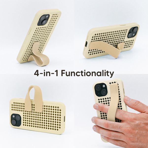 Callbuddy Hülle mit Strap Apple iPhone 17e / 16e / 15 / 14 / 13 - Sand Glow