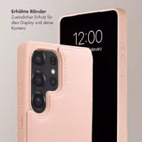 Selencia Nova HandyHülle mit Kordel und Kartenhalter Samsung Galaxy S25 Ultra - Dusty Rose