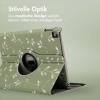 imoshion 360° drehbare Design Klapphülle Apple iPad 9 (2021) 10.2 Zoll / iPad 8 (2020) 10.2 Zoll / iPad 7 (2019) 10.2 Zoll - Green Flowers