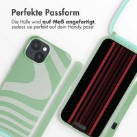 imoshion SilikonHülle design mit Band Apple iPhone 15 - Retro Green
