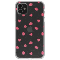 imoshion  Design Hülle für das iPhone 11 - Dusty Rose Connected Hearts